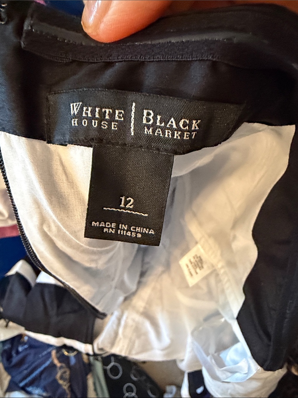 White House Black Market Black and White Striped Halter Dress - Picture 5 of 5